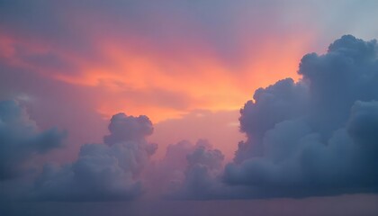 sunset sky with clouds