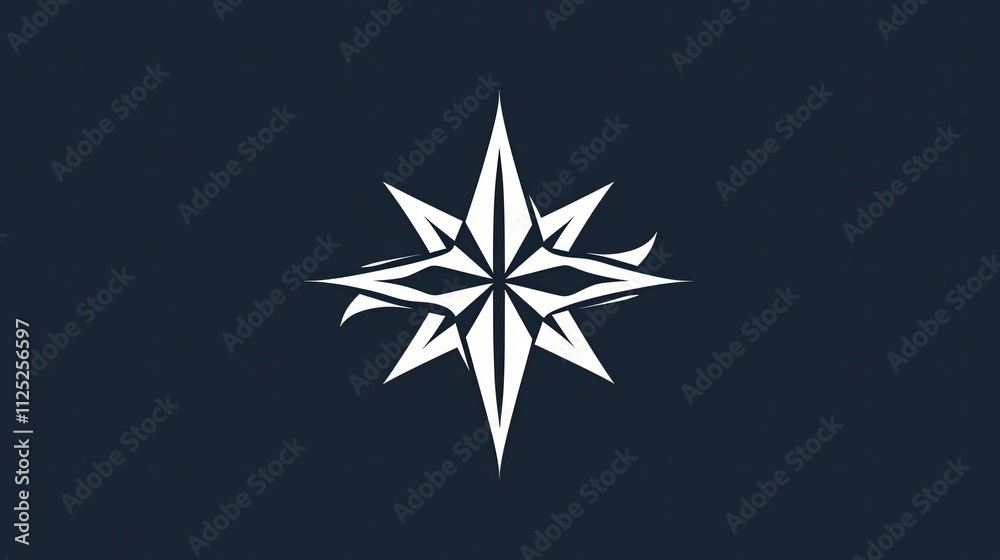 Poster simple star icon in vector form ideal for logos and web design applications