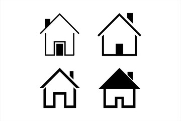 Fototapeta premium house vector, house icon logo, home logo vector art illustration