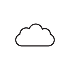 Cloud icon Flat art in black and white isolated