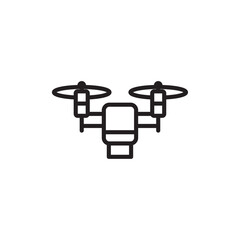 Drone icon Flat art in black and white isolated