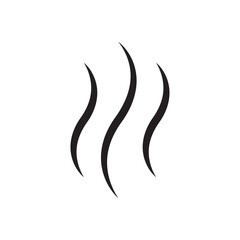 Heat icon Flat art in black and white isolated