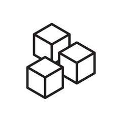 Ice icon Flat art in black and white isolated