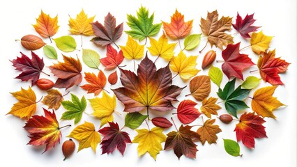 Abstract Autumn Leaf Imagery: Vibrant Foliage Leaves and Organic Patterns for Artistic Stock Photography For Poster, Web & Header Background Design
