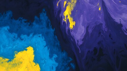 blue and yellow paint background