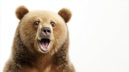 Obraz premium Happy Surprised Bear Expression