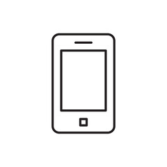 Phone icon Flat art in black and white isolated