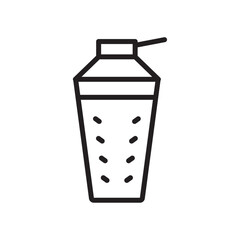 Protein shake icon Flat art in black and white isolated