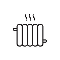 Radiation icon Flat art in black and white isolated