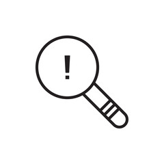 Risk analysis icon Flat art in black and white isolated