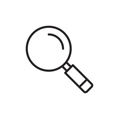 Search icon Flat art in black and white isolated