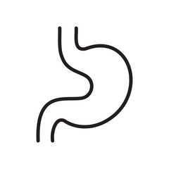 Stomach icon Flat art in black and white isolated
