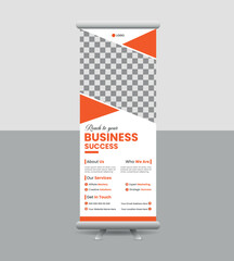 Modern roll up banner design, Banner Layout vector template design
