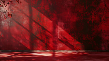  a dark, intense scene filled with red tones and textures, evoking a fiery, dramatic, or possibly infernal atmosphere The space seems enclosed, with a textured, smoky background 