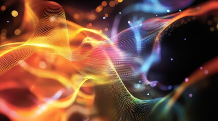 Obraz premium Colorful, flowing, light, textured, abstract forms.