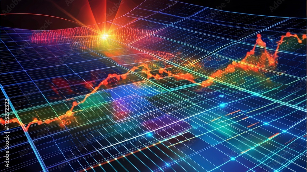 Poster energy stock portfolio growth infographic visualization of data insights and investment strategies i