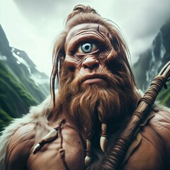 A one-eyed Cyclops from ancient Greek mythology. Hesiodic thunderstorm demons. Homeric giants. Mythical master builders. Generative AI