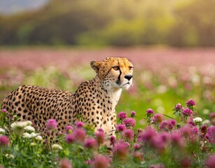 Zwischen Klee auf einer Wiese