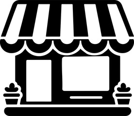 Store Silhouette Vector Icon Design Illustration
