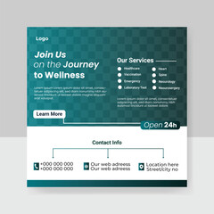 Medical social media Post design template 