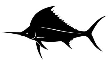 aquatic animal sailfish silhouette