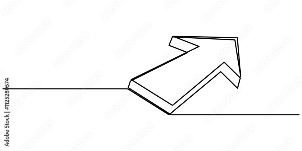 Aufkleber continuous line drawing of horizontal double arrow symbol. abstract line art illustration, arrow pointing, Arrow Symbol Continuous Line Icon, One line drawing of arrows Left and right linear arrows. 