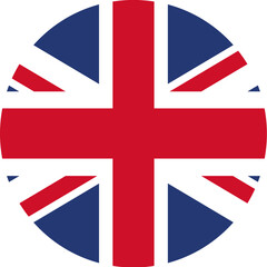 vector illustration of united kingdom flag. national flag of great britain. uk flag round icon