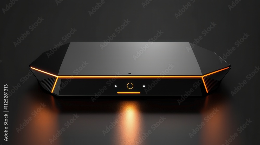 Poster led-lit high-speed wifi router modern home office technology showcase for optimal connectivity in da