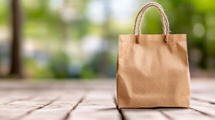 A brown paper bag sitting on top of a wooden table