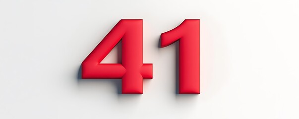 Fototapeta premium A minimalist 3D number 