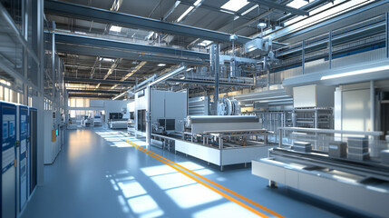 Obraz premium Increasing factory efficiency through IIoT technologies for real-time production data monitoring and predictive system maintenance