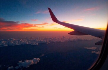 Obraz premium view from airplane window