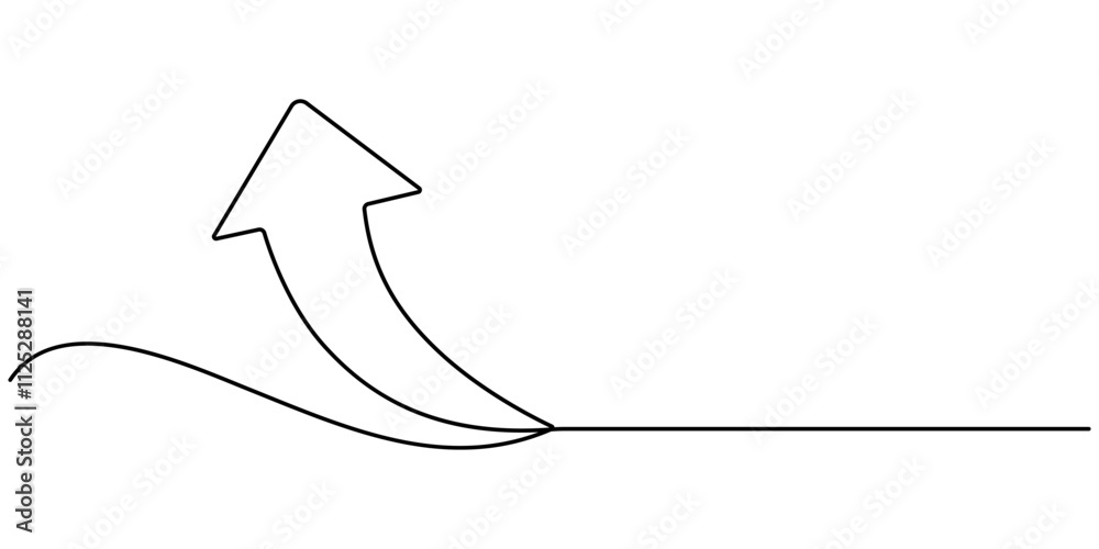 Poster continuous line drawing of horizontal double arrow symbol. abstract line art illustration, arrow pointing, Arrow Symbol Continuous Line Icon, One line drawing of arrows Left and right linear arrows. 