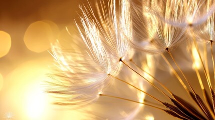 Fototapeta premium A close up of a dandelion blowing in the wind