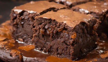 Fototapeta premium Decadent Brownies: Soft, Chewy, and Irresistibly Delicious