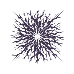 Fototapeta premium Cracked Ground Silhouette Isolated Vector Illustration