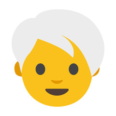 Person with White Hair - Character Icon, and Unique Hairstyle Design