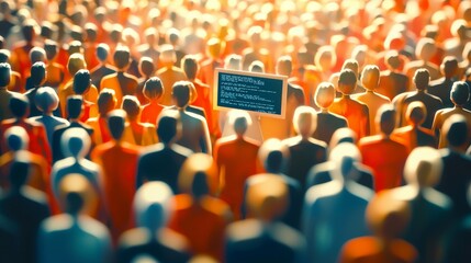 Obraz premium Engaging online marketers in a virtual space dynamic strategies and graphic representation of marketing concepts