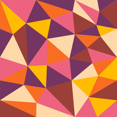 Obraz premium Seamless geometric background of colorful triangles. Template for covers, invitations, packaging and creative ideas