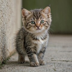 Obraz premium cat on a table