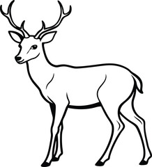 Fototapeta premium deer silhouette vector clipart