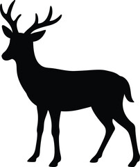 Fototapeta premium silhouette of deer