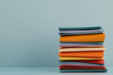 tax submit concept. Stack of neatly organized financial documents for tax submission, tax submit finance, preparation for accurate filing