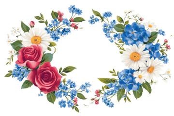 Colorful Floral Wreath Design for Spring Decor