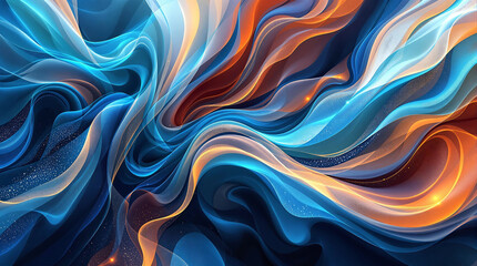 Obraz premium Ethereal Dance of Fire and Water