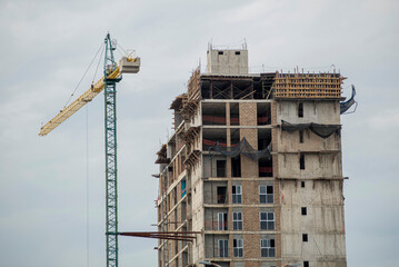 construcción, edificio, gruas, arquitectura, cielo, ciudad, concreto, construir, el sitio web,...