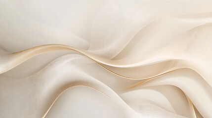 Obraz premium Abstract Beige And Gold Swirling Fabric Design