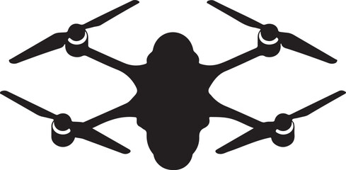 A drone design silhouette vector style with white background