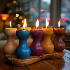 Candles Lit for Kwanzaa Principles