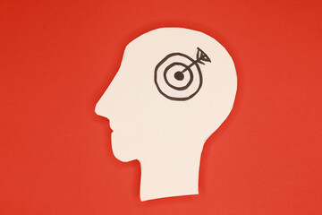 Goal user icon. Head with target
